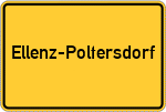 Place name sign Ellenz-Poltersdorf