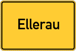 Place name sign Ellerau, Holstein