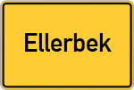 Place name sign Ellerbek, Kreis Pinneberg