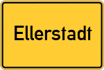 Place name sign Ellerstadt