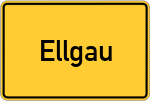 Place name sign Ellgau