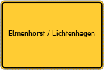 Place name sign Elmenhorst / Lichtenhagen