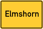 Place name sign Elmshorn