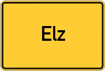 Place name sign Elz, Westerwald