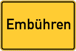 Place name sign Embühren