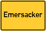 Place name sign Emersacker