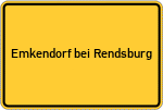 Place name sign Emkendorf bei Rendsburg