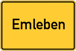 Place name sign Emleben