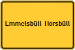 Place name sign Emmelsbüll-Horsbüll