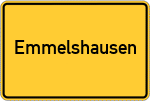 Place name sign Emmelshausen