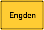 Place name sign Engden