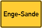 Place name sign Enge-Sande