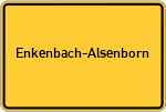 Place name sign Enkenbach-Alsenborn