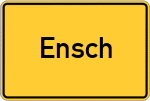 Place name sign Ensch