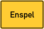 Place name sign Enspel