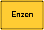 Place name sign Enzen, Eifel