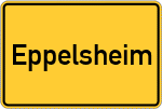 Place name sign Eppelsheim, Rheinhessen