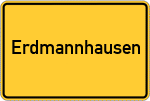 Place name sign Erdmannhausen