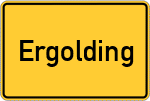 Place name sign Ergolding