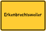 Place name sign Erkenbrechtsweiler