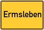 Place name sign Ermsleben