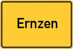 Place name sign Ernzen