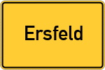 Place name sign Ersfeld
