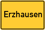 Place name sign Erzhausen, Hessen