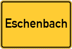 Place name sign Eschenbach, Württemberg