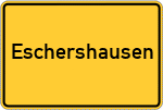 Place name sign Eschershausen, Ith