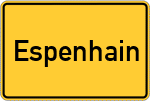 Place name sign Espenhain