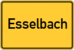 Place name sign Esselbach