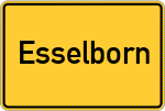 Place name sign Esselborn