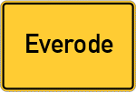 Place name sign Everode