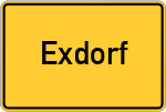 Place name sign Exdorf