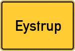 Place name sign Eystrup