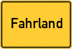 Place name sign Fahrland