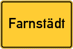 Place name sign Farnstädt