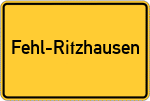 Place name sign Fehl-Ritzhausen
