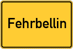 Place name sign Fehrbellin