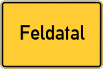 Place name sign Feldatal
