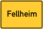 Place name sign Fellheim