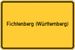 Place name sign Fichtenberg (Württemberg)