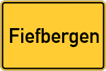 Place name sign Fiefbergen