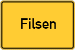 Place name sign Filsen