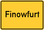 Place name sign Finowfurt
