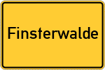 Place name sign Finsterwalde