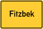 Place name sign Fitzbek