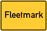Place name sign Fleetmark