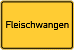 Place name sign Fleischwangen